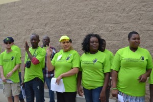 OUR Walmart members in Florida supporting Lisa Lopez as she delivers her strike letter.