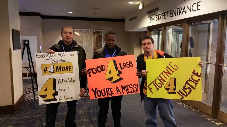 UFCW members and former GOLD interns Mike Roberts, Simplice Mabiala, and Josh Greenlee