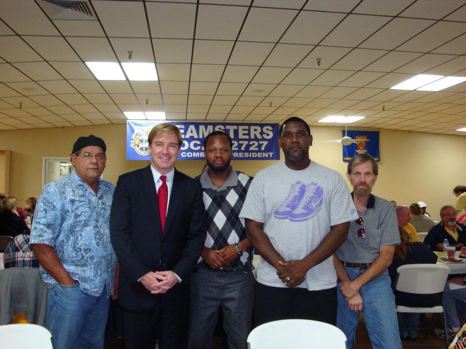 Jeff, center, pictured with fellow Local 227 members and UFCW 227's 2015 endorsed candidate for Governor Jack Conway