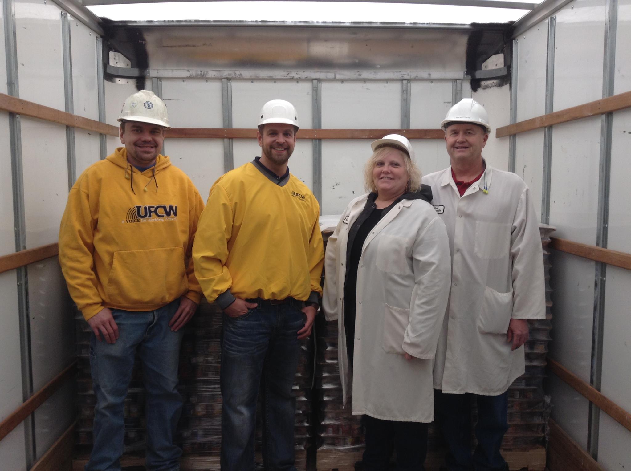 Members of Local 617 who proudly process the products made at the Fort Madison Iowa Plant