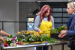 Florist Garrett getting ready for how to video shoot