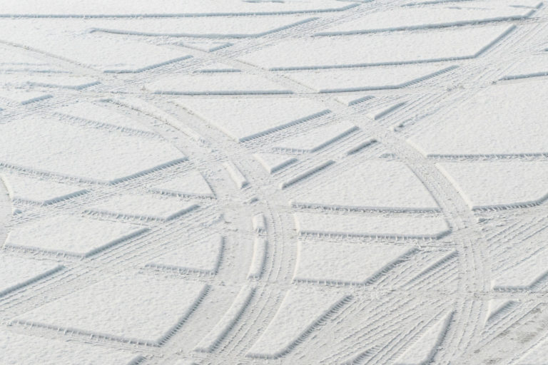 Tire Tracks in the Snow