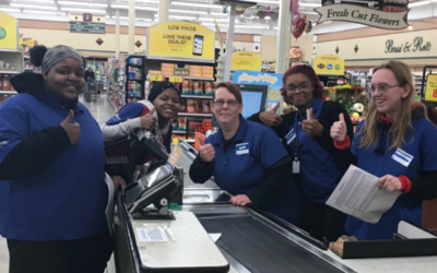 Local 700 workers at Kroger celebrate their newly ratified contract
