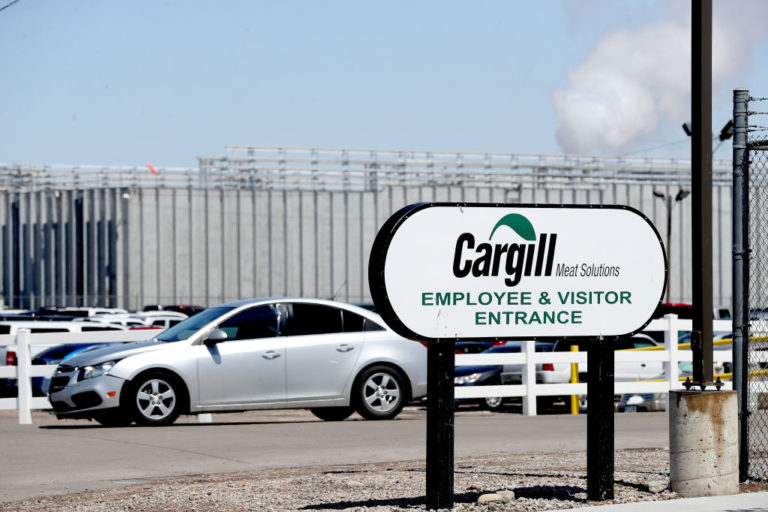 Exterior shot of Cargill meat packing facility