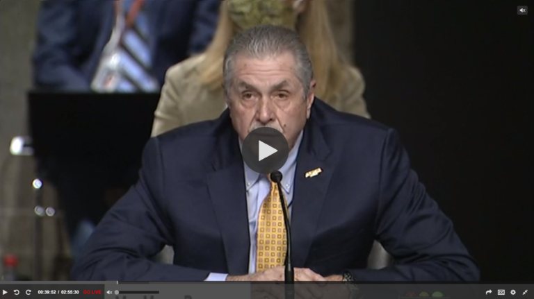 President Perrone Testifies At Congress