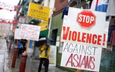 Stop Violence against Asians sign