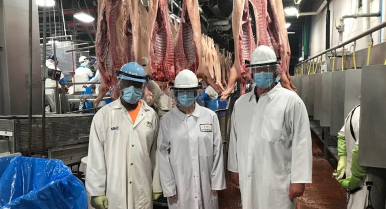 Meat packing plant members.